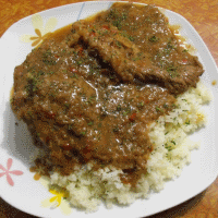 Loin steak with beer