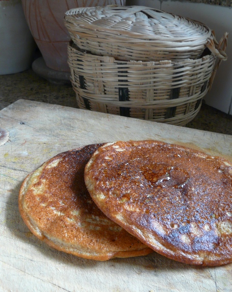 Banana Cornmeal Pancakes