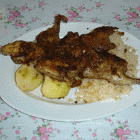 Lambreado de Conejo Cuy (Fried Guinea Pig)