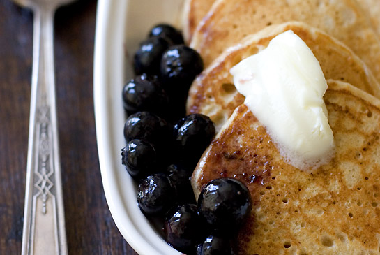 Blueberry Maple Syrup and Pancakes