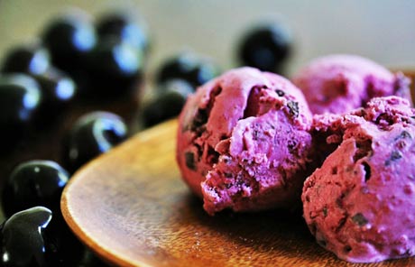 Cherry Ice Cream with Chocolate Chips